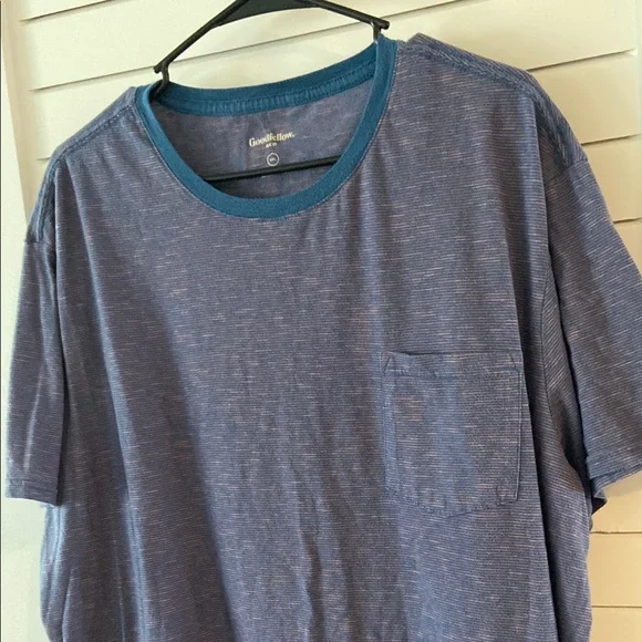 Goodfellow & Co Blue Short Sleeve Tee 2XL - Picture 3 of 4